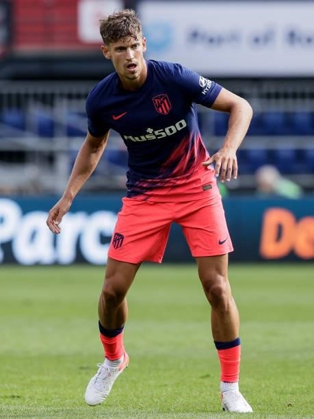 Marcos Llorente of Atletico Madrid during the Club Friendly match between Feyenoord v Atletico Madrid at the Stadium Feijenoord on August 8, 2021 in...