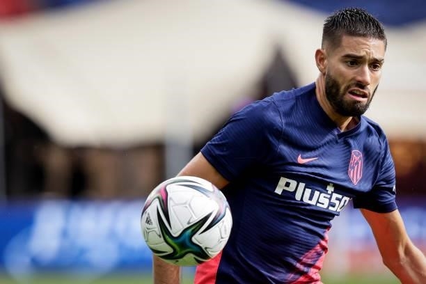 Yannick Carrasco of Atletico Madrid during the Club Friendly match between Feyenoord v Atletico Madrid at the Stadium Feijenoord on August 8, 2021 in...