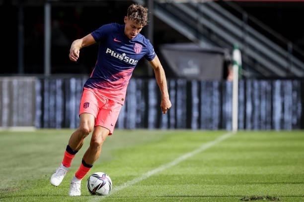 Marcos Llorente of Atletico Madrid during the Club Friendly match between Feyenoord v Atletico Madrid at the Stadium Feijenoord on August 8, 2021 in...