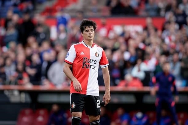 Joao Teixeira of Feyenoord during the Club Friendly match between Feyenoord v Atletico Madrid at the Stadium Feijenoord on August 8, 2021 in...