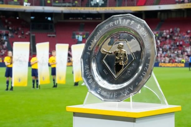 Johan Cruijff Trophy during the Dutch Johan Cruijff Schaal match between Ajax v PSV at the Johan Cruijff Arena on August 7, 2021 in Amsterdam...