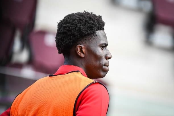 Amadou ONANA of Lille during the Ligue 1 football match between Metz and Lille at Stade Saint-Symphorien on August 8, 2021 in Metz, France.