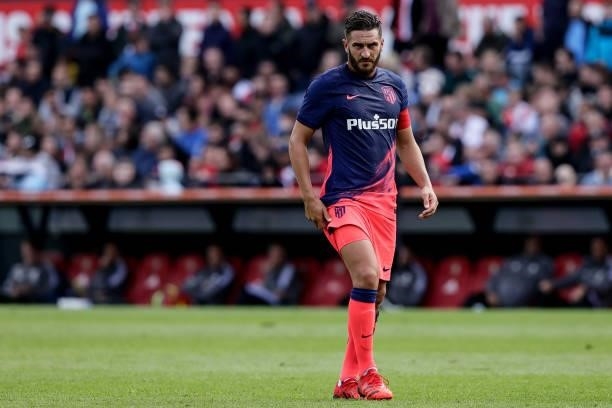 Koke of Atletico Madrid during the Club Friendly match between Feyenoord v Atletico Madrid at the Stadium Feijenoord on August 8, 2021 in Rotterdam...