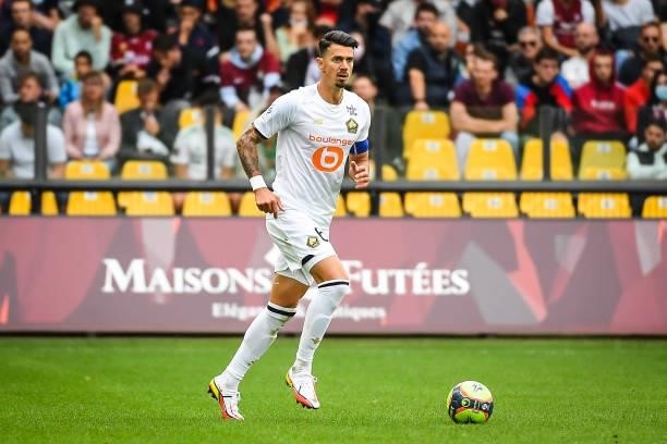 Jose FONTE of Lille during the Ligue 1 football match between Metz and Lille at Stade Saint-Symphorien on August 8, 2021 in Metz, France.