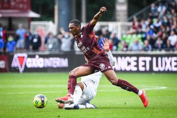 Mamadou FOFANA of Metz during the Ligue 1 football match between Metz and Lille at Stade Saint-Symphorien on August 8, 2021 in Metz, France.