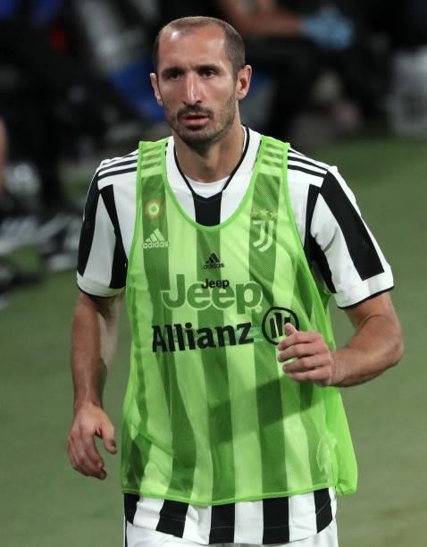 Giorgio Chiellini during the match between FC Barcelona and Juventus, corresponding to the friendy Joan Gamper Trophy, played at the Johan Cruyff...