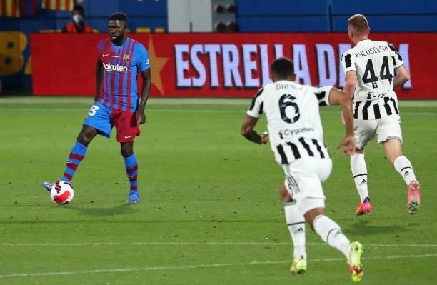 Samuel Umtiti during the match between FC Barcelona and Juventus, corresponding to the friendy Joan Gamper Trophy, played at the Johan Cruyff...