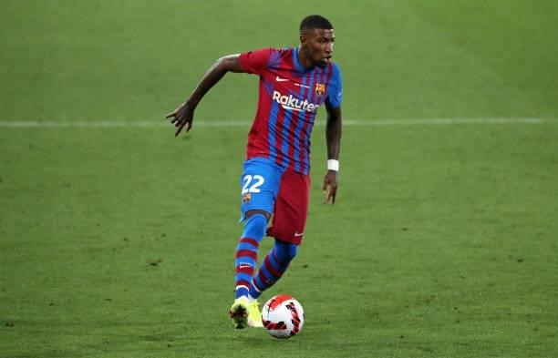 Emerson Royal during the match between FC Barcelona and Juventus, corresponding to the friendy Joan Gamper Trophy, played at the Johan Cruyff...