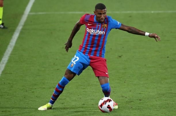 Emerson Royal during the match between FC Barcelona and Juventus, corresponding to the friendy Joan Gamper Trophy, played at the Johan Cruyff...