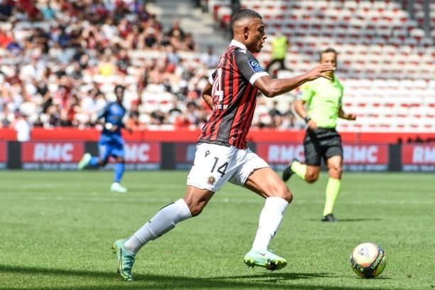 Dan NDOYE of Nice during the Ligue 1 football match between Nice and Reims at Allianz Riviera on August 8, 2021