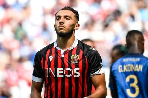 Amine GOUIRI of Nice during the Ligue 1 football match between Nice and Reims at Allianz Riviera on August 8, 2021