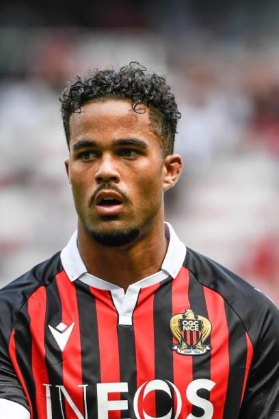 Justin KLUIVERT of Nice during the Ligue 1 football match between Nice and Reims at Allianz Riviera on August 8, 2021