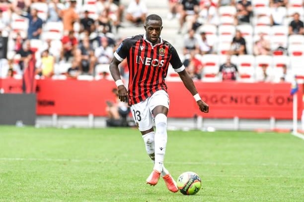 Hassane KAMARA of Nice during the Ligue 1 football match between Nice and Reims at Allianz Riviera on August 8, 2021