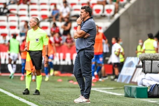 Oscar GARCIA head coach of Reims during the Ligue 1 football match between Nice and Reims at Allianz Riviera on August 8, 2021
