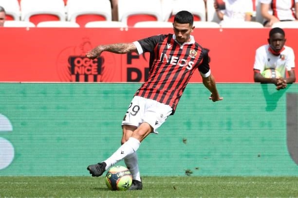 Lucas DA CUNHA of Nice during the Ligue 1 football match between Nice and Reims at Allianz Riviera on August 8, 2021