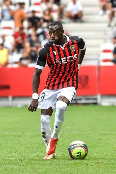 Hassane KAMARA of Nice during the Ligue 1 football match between Nice and Reims at Allianz Riviera on August 8, 2021