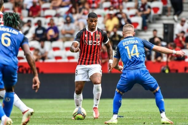 Mario LEMINA of Nice during the Ligue 1 football match between Nice and Reims at Allianz Riviera on August 8, 2021