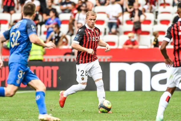 Melvin BARD of Nice during the Ligue 1 football match between Nice and Reims at Allianz Riviera on August 8, 2021