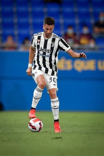 Juventus player Rodrigo Bentancur during the match between Barcelona and Juventus at Estadi Johan Cruyff on August 8, 2021 in Barcelona, Spain.