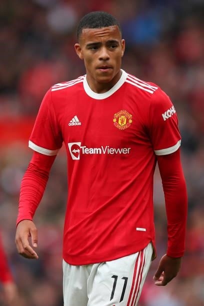 Mason Greenwood of Manchester United during the Pre Season Friendly fixture between Manchester United and Everton at Old Trafford on August 7, 2021...