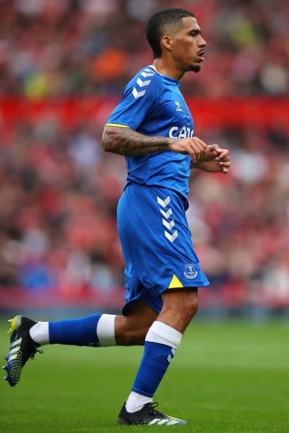 Allan of Everton during the Pre Season Friendly fixture between Manchester United and Everton at Old Trafford on August 7, 2021 in Manchester,...