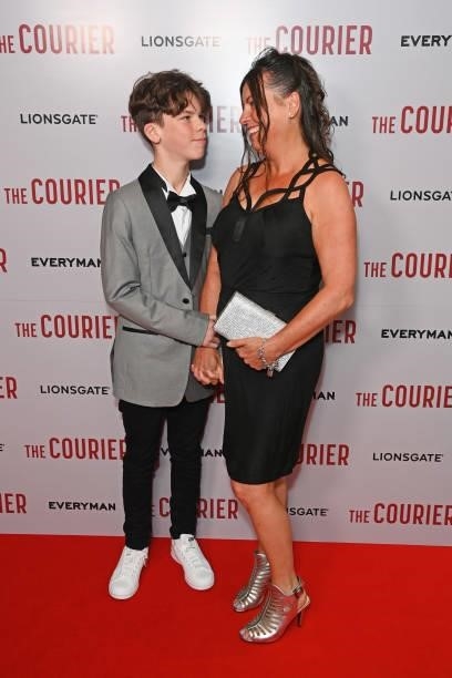 Kier Hills and Marie Hills attend a gala screening of "The Courier