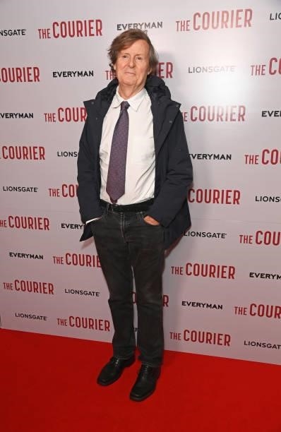 Sir David Hare attends a gala screening of "The Courier