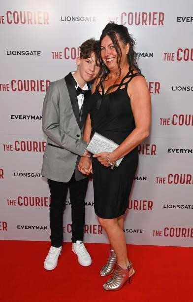 Kier Hills and mother Marie Hills attend a gala screening of "The Courier