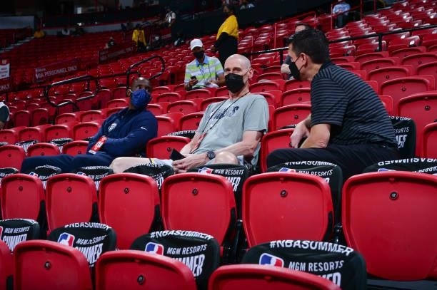 Head Coach Rick Carlisle of the Indiana Pacers looks on during the 2021 Las Vegas Summer League on August 9, 2021 at the Thomas & Mack Center in Las...