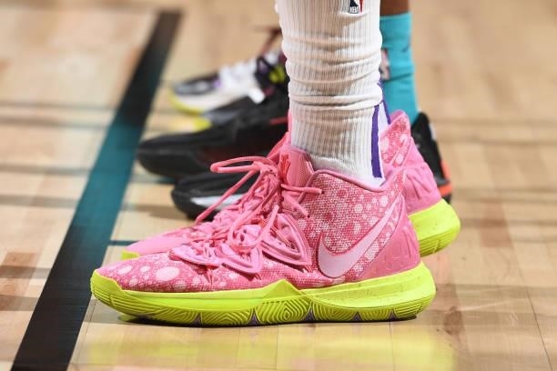 The sneakers of Emanuel Terry of the Sacramento Kings during the game against the Charlotte Hornets during the 2021 Las Vegas Summer League on August...