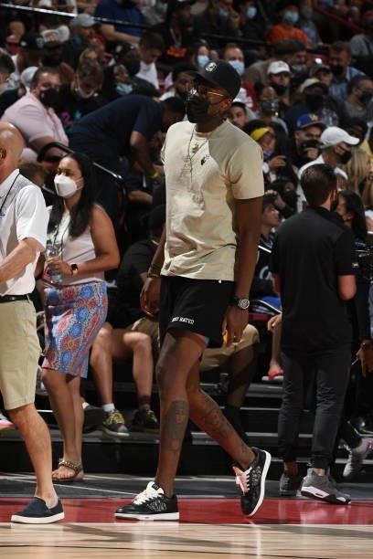 Player, Kevon Looney attends a game during the 2021 Las Vegas Summer League on August 9, 2021 at the Thomas & Mack Center in Las Vegas, Nevada. NOTE...