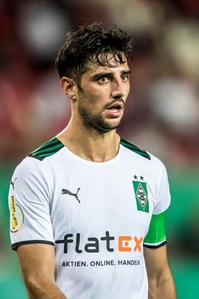 Lars Stindl of Borussia Moenchengladbach is seen during the first Round DFB-Cup match between 1. FC Kaiserslautern and Borussia Moenchengladbach at...