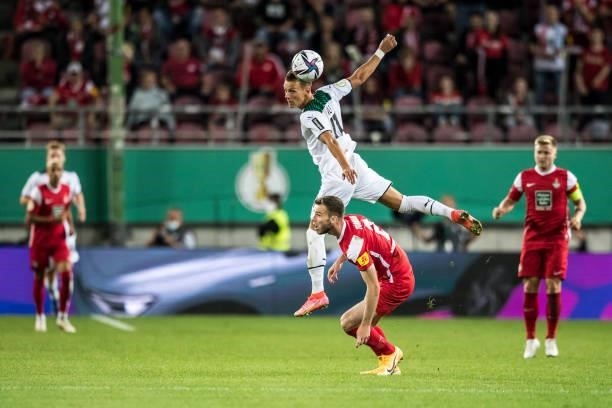 Hannes Wolf of Borussia Moenchengladbach in action during the first Round DFB-Cup match between 1. FC Kaiserslautern and Borussia Moenchengladbach at...