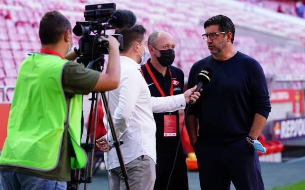 Rui Vitoria of Spartak Moskva before the start of the UEFA Champions League : Third Qualifying Round Leg Two match between SL Benfica and Spartak...