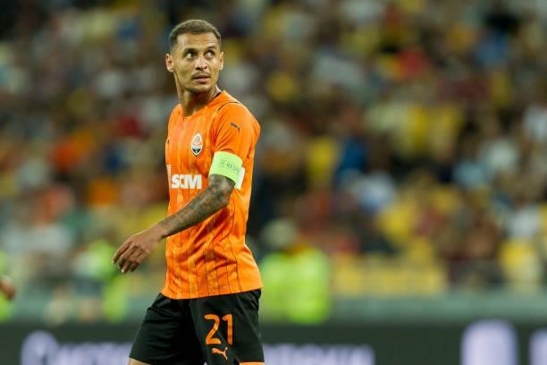 Alan Patrick of Shakhtar Donetsk looks on during the UEFA Champions League 2021-22 third qualifying round 2nd leg between Shakhtar Donetsk and KRC...