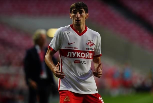 Zelimkhan Bakaev of Spartak Moskva during the UEFA Champions League : Third Qualifying Round Leg Two match between SL Benfica and Spartak Moskva at...