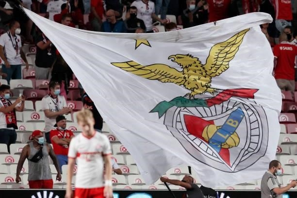 Flag of Benfica during the UEFA Champions League match between Benfica v Spartak Moscow at the Estadio do SL Benfica on August 10, 2021 in Lisbon...