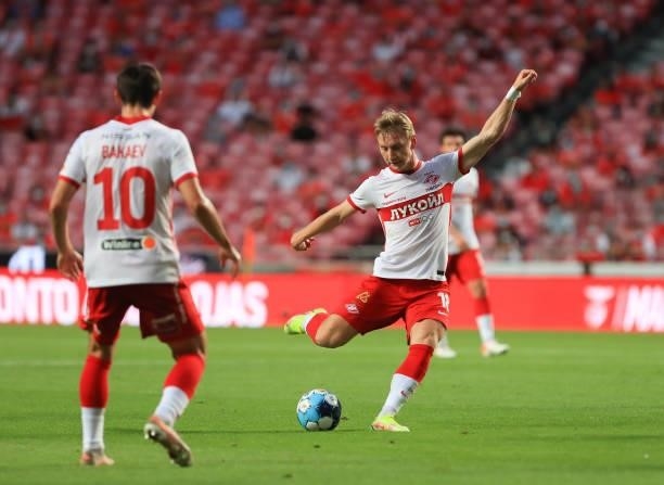 Nail Umyarov of Spartak Moskva in action during the UEFA Champions League Third Qualifying Round Leg One match between SL Benfica and Spartak Moskva...
