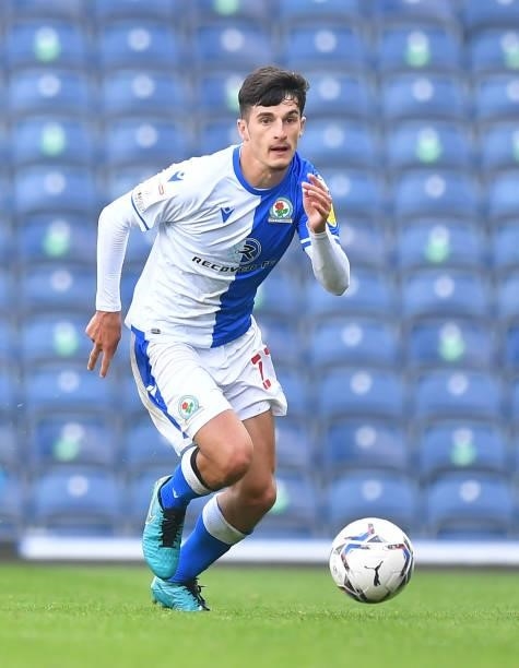 Blackburn Rovers' John Buckley during the Sky Bet Championship match between Blackburn Rovers and Swansea City at Ewood Park on August 7, 2021 in...