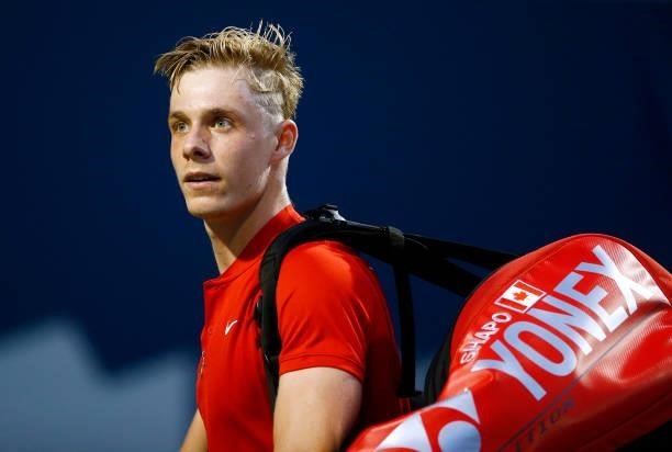 Denis Shapovalov of Canada walks off the court following his second round match against Frances Tiafoe of the United States on Day Three of the...