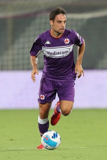 Giacomo Bonaventura of ACF Fiorentina in action during the Coppa Italia match between ACF Fiorentina and Cosenza at Artemio Franchi on August 13,...