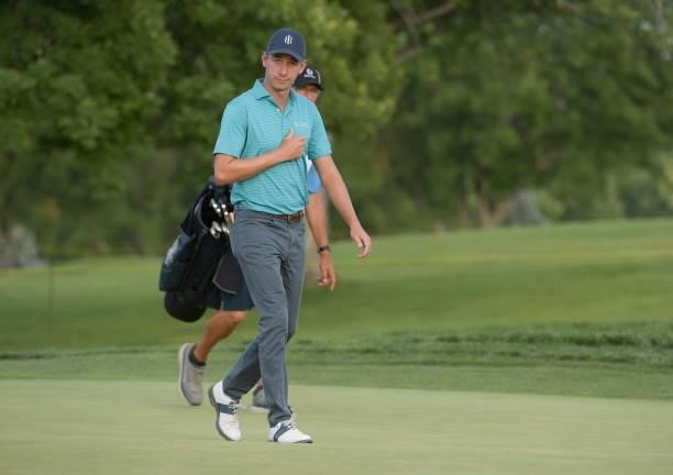 Vince India approaches the ninth green during the second round of the Korn Ferry Tours Pinnacle Bank Championship presented by Aetna at The Club at...