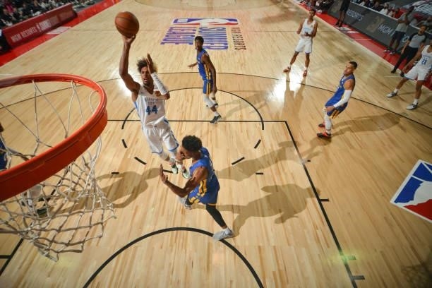 Charlie Brown Jr. #44 of the Oklahoma City Thunder shoots the ball during the game against the Golden State Warriors during the 2021 Las Vegas Summer...