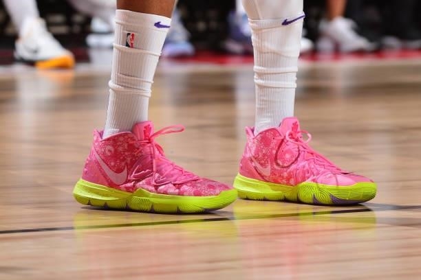 The sneakers worn by Emanuel Terry of the Sacramento Kings during the game against the Memphis Grizzlies during the 2021 Las Vegas Summer League on...