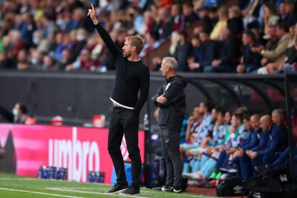 Graham Potter the heas coach of Brighton and Hove Albion during the Premier League match between Burnley and Brighton & Hove Albion at Turf Moor on...