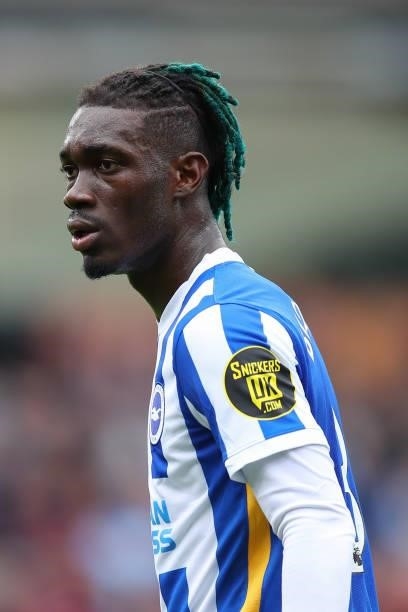 Yves Bissouma of Brighton and Hove Albion during the Premier League match between Burnley and Brighton & Hove Albion at Turf Moor on August 14, 2021...