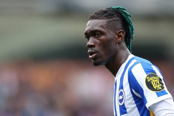Yves Bissouma of Brighton and Hove Albion during the Premier League match between Burnley and Brighton & Hove Albion at Turf Moor on August 14, 2021...