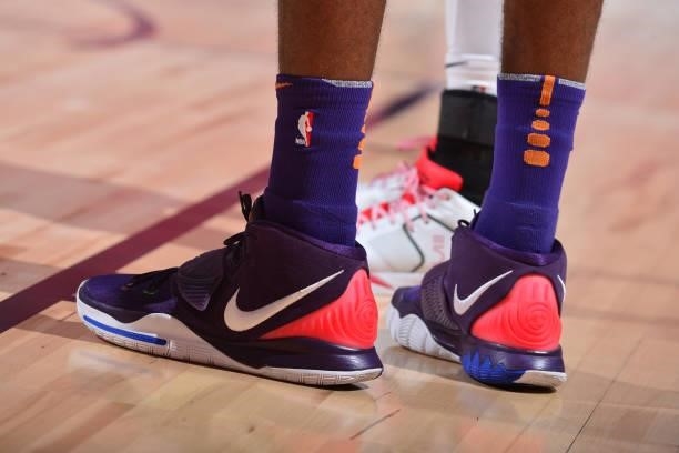 The sneakers worn by Vitto Brown of the Phoenix Suns during the game against the Portland Trail Blazers during the 2021 Las Vegas Summer League on...