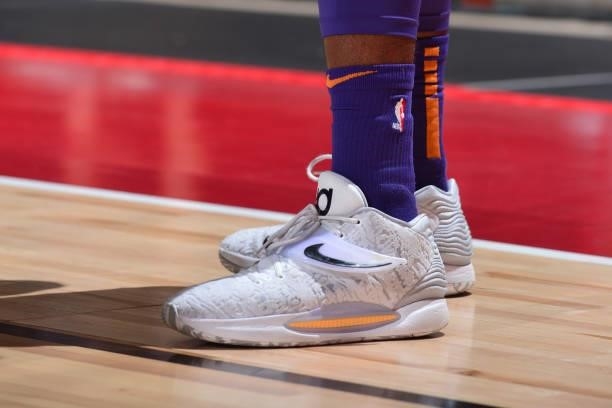 The sneakers worn by Michael Frazier II of the Phoenix Suns during the game against the Portland Trail Blazers during the 2021 Las Vegas Summer...