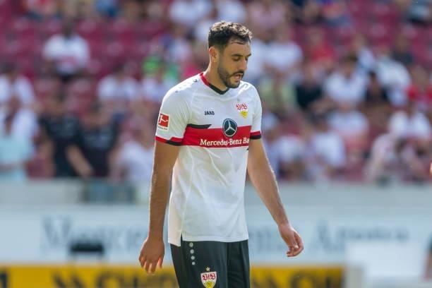 Hamadi Al Ghaddioui of VfB Stuttgart Looks on during the Bundesliga match between VfB Stuttgart and SpVgg Greuther Fuerth at Mercedes-Benz Arena on...